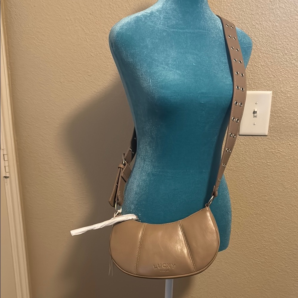 Lucky Brand Tan Leather Crossbody Bag
